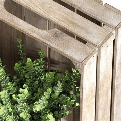 Barnyard Designs Rustic Wood Nesting Crates With Handles Decorative