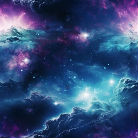 Premium Ai Image Purple And Blue Galaxy With Stars And Clouds