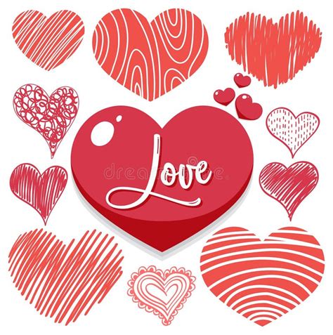 Valentine Theme With Many Hearts Stock Vector Illustration Of Emotion