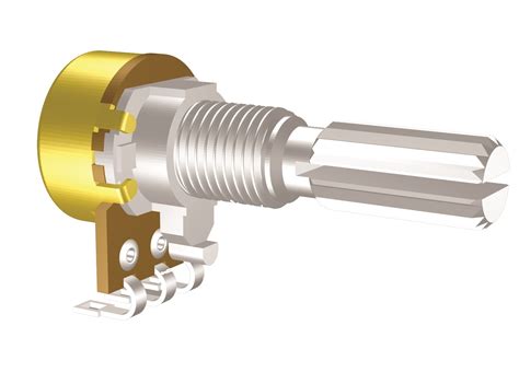 Mm Rotary Metal Shaft Potentiometer Vertical Type