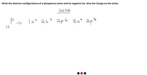 SOLVED: Write the electron configurations of a phosphorus atom and its ...