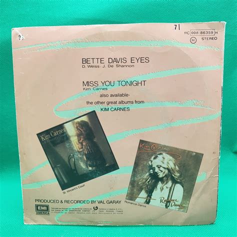 Kim Carnes Bette Davis Eyes Vinyl Store Online