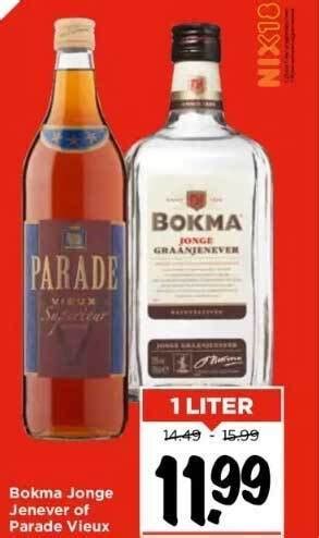 Bokma Jonge Jenever Of Parade Vieux Aanbieding Bij Vomar Voordeelmarkt