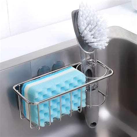 Foeses Sponge Holder For Sink Caddy Kitchen Sink Sponges Holder In