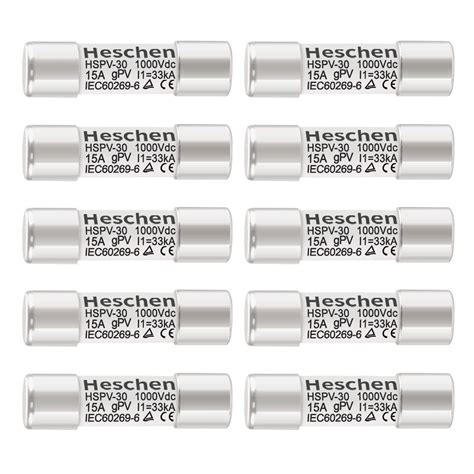 Heschen Fusible Solar DC1000 V PV Fusibles Fotovoltaicos Enlace De