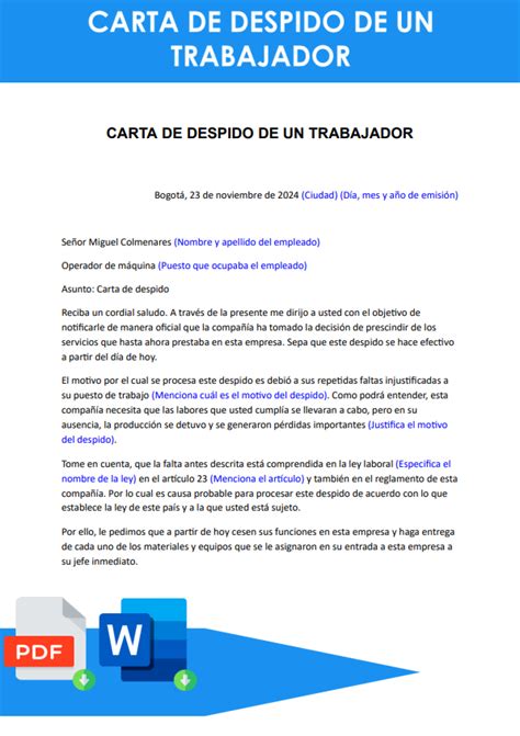 Introducir Imagen Modelo De Carta Documento De Despido Abzlocal Mx