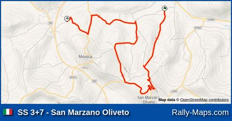 SS 3 7 San Marzano Oliveto Stage Map Rally Del Tartufo 2006