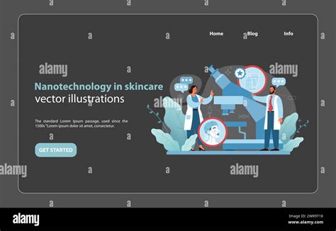 Nanotechnology in skincare illustration. Futuristic precision for ...