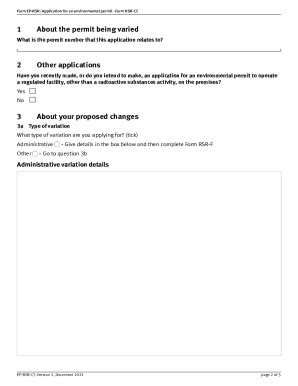 Fillable Online Guidance On The Application Form For A Permit For