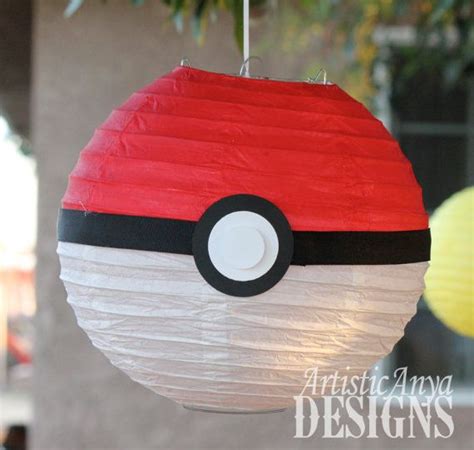 Pokeball 10 Paper Lanterns Set Of 3 Pokemon Go Party Party