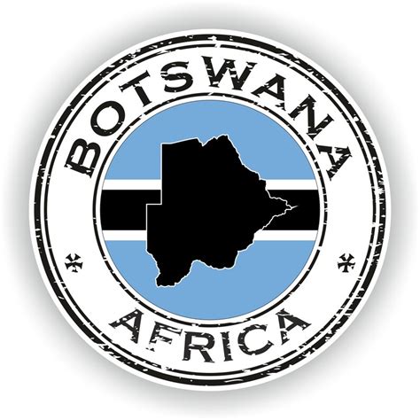 Botswana Seal Sticker Round Flag For Laptop Book Fridge Guitar Etsy