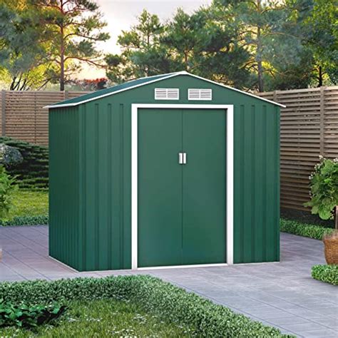 BillyOh 7ft X 4ft Metal Shed Garden Storage Shed Bike Shed Galvanised