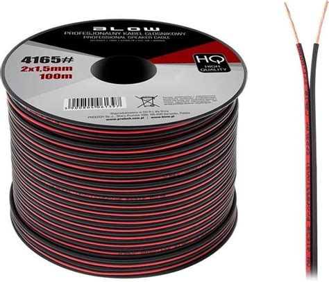 Luidsprekerkabel 2 X 1 50 Mm Zwart Rood Op Rol 100 Meter Bol