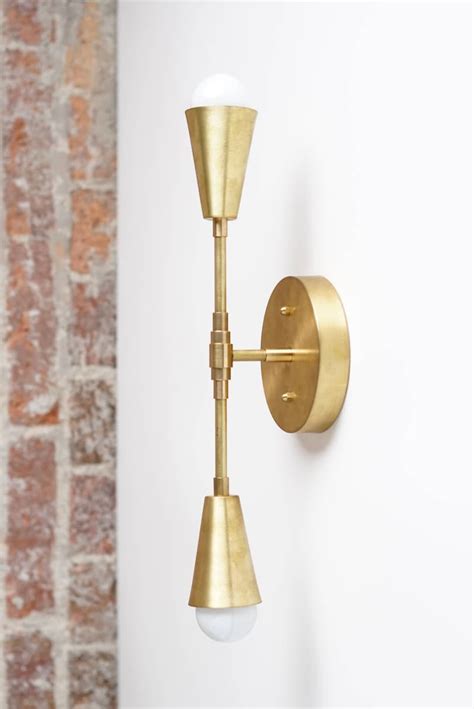 Brass Sconce Light Wall Sconce Modern Sconces Gold Wall Etsy