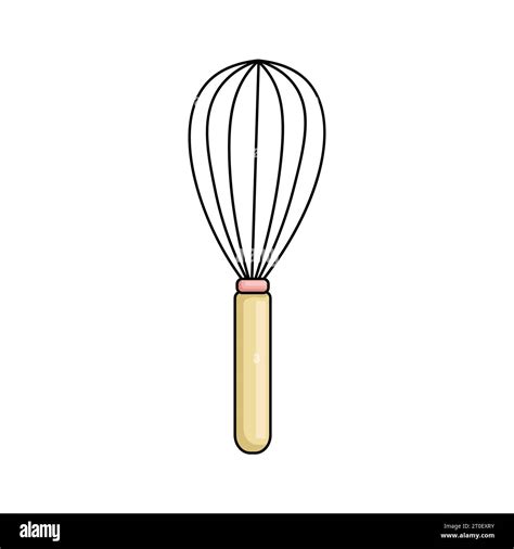 Kitchen Whisk Utensil Icon On White Background Vector Illustration For