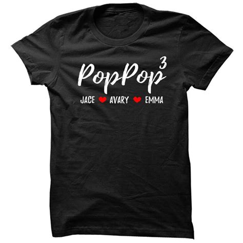 Personalized Poppop Shirt Personalized Poppop Ts Poppop Etsy