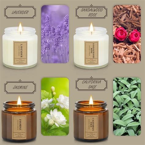 Paquete de 4 velas aromáticas para el hogar juego de velas de lavanda