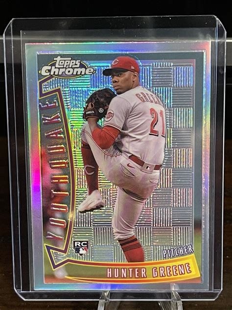 Topps Chrome Sonic Hunter Greene Youthquake Rc Rookie Sp Reds Mint