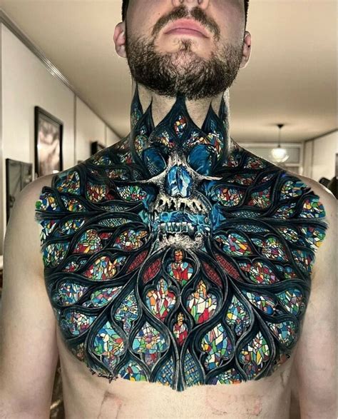 Tattoo Artworks By Sandry Riffard In Chest Piece Tattoos