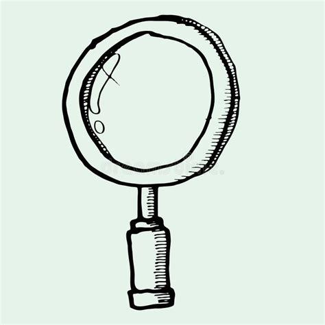 Drawing Of Magnifying Glass Vector Stock Vector Illustration Of Glass