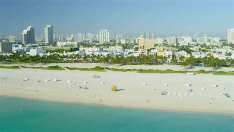 Aerial Biscayne Bay Waterfront View Art Deco Hotels And Apartments ...