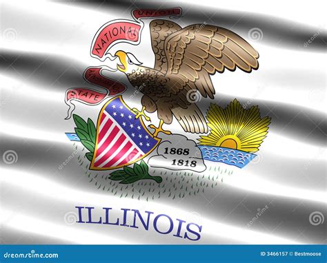 Flag Of The State Of Illinois Stock Illustration Illustration Of