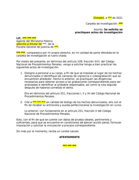 Formato De Escrito De Solicitud Image To U