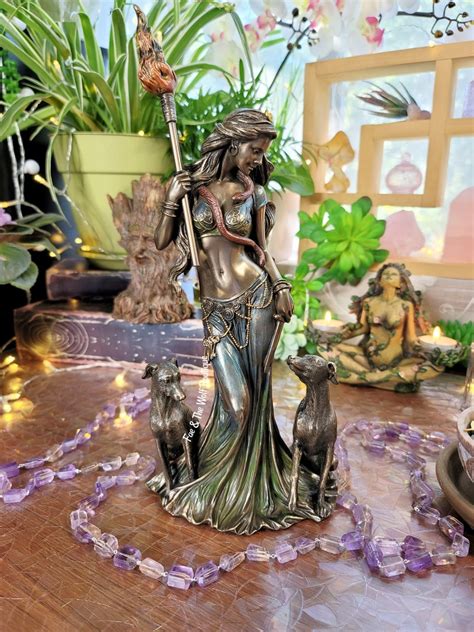 Hecate Greek Goddess of Magic With Her Hounds 34cm/14 | Etsy