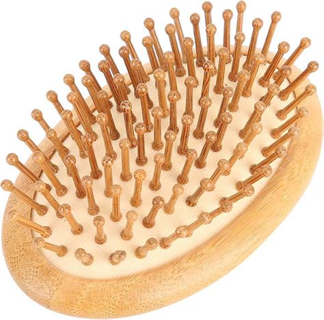 Bamboo Hair Brush Scalp Massager Wooden Massage Comb Hair Scrub Brush