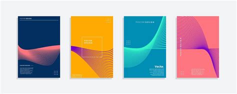 Minimal Vector covers design. Cool futuristic line halftone gradients ...