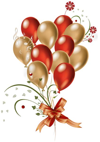 Transparent Red and Gold Balloons Clipart | Balloons, Balloon clipart, Gold balloons