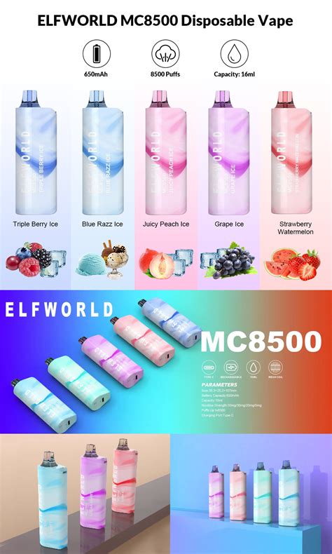 Elfworld Mc Disposable Vape Kit Puffs Ml Vapesourcing