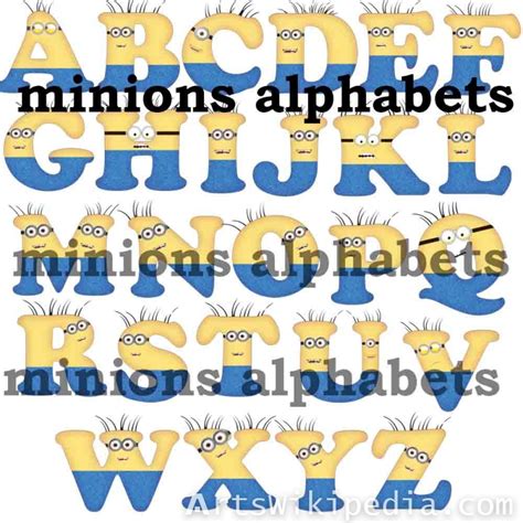 Minion Alphabet Letters Clip Art