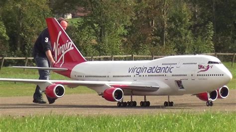 Boeing 747 400 Virgin Atlantic Huge RC Turbine Model Airliner YouTube