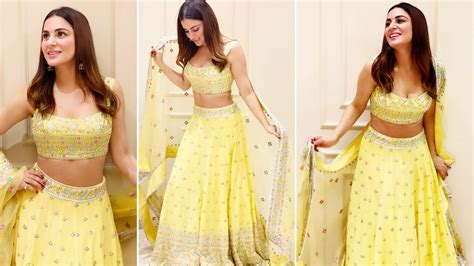 Kundali Bhagya Fame Shraddha Arya Stuns In Yellow Lehenga Dheeraj