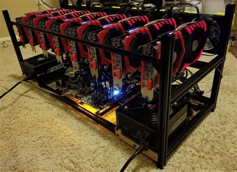 Mh S Ethereum Mining Rig W X Gpu Amd Rx Remote Monitoring