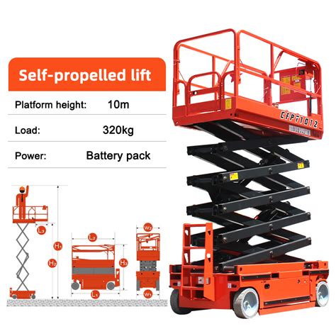 M M Fully Electric Self Propelled Work Platform Aerial Lift Platform