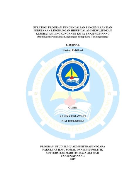 PDF STRATEGI PROGRAM PENGENDALIAN PENCEMARAN Jurnal Umrah Ac Id Wp