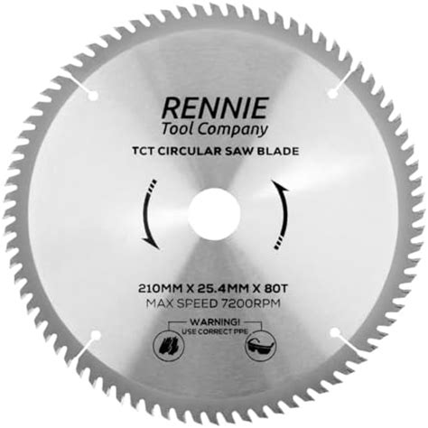 Saxton TCT Circular Wood Mitre Saw Blade 210mm X 80T X 25 4mm Bore Fits