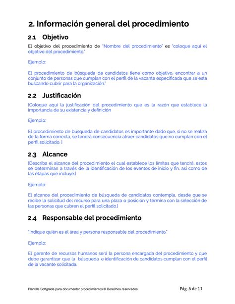 Plantilla Para Crear Manual De Procedimientos