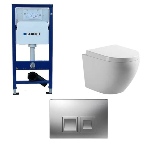 Geberit Pack Wc Suspendu Blanc Avec Geberit Duofix Delta Et Touche