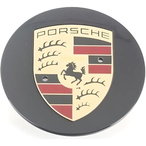 X Centre De Roue Cache Moyeu Porsche Noir Courb E Mm Logo Couleur