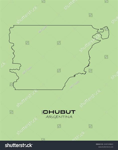 Map of Chubut, Map of Chubut – Argentina state - Royalty Free Stock ...