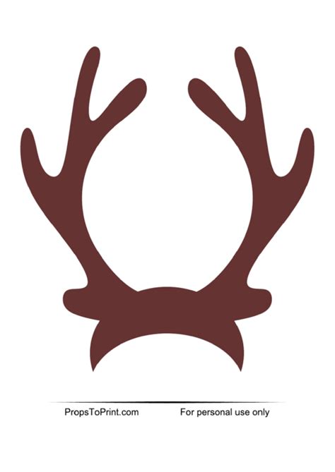 Printable Reindeer Antlers Template