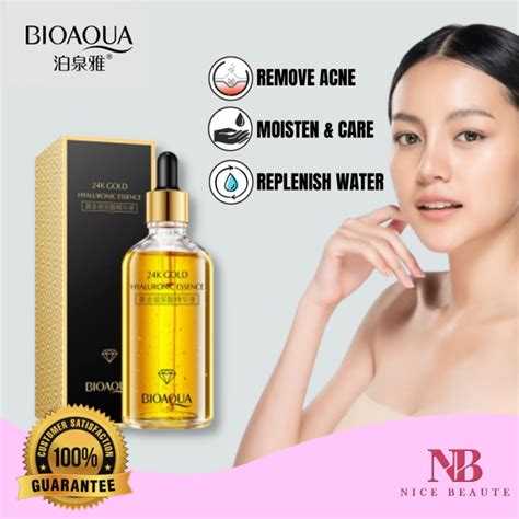 BIOAQUA 24K PURE Gold HYALURONIC ESSENCE SERUM 100ML Lazada