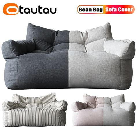 Otautau Lugares Bean Bag Sof Capa Sem Enchimento Assento De Ch O