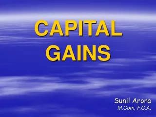 PPT Understanding Capital Gains Tax And How To Minimize It PowerPoint