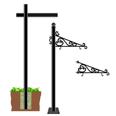 Wrought iron sign holder – BC Site Service