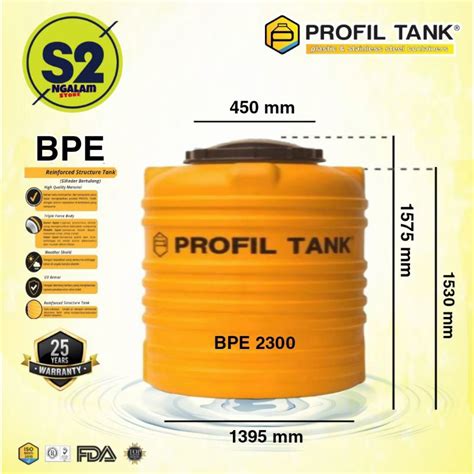 Jual Tandon Air Toren Air Tangki Air PROFIL TANK BPE 2300 Liter