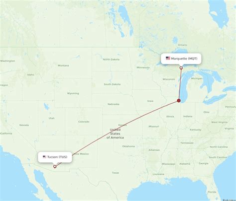 Flights From Tucson To Marquette Tus To Mqt Flight Routes